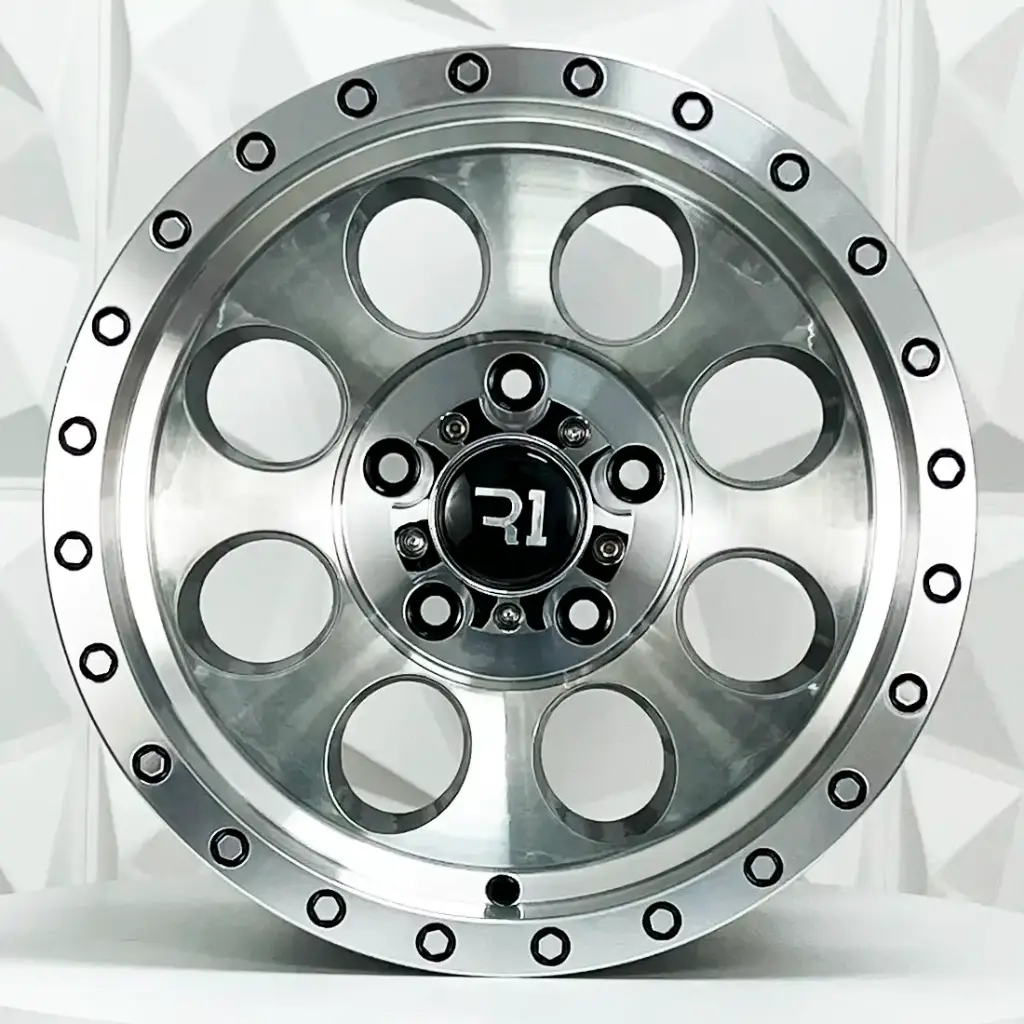RIN 15X10 5-114.3 R1 SPORT QC812 BLACK MACHINE FACE MACHINE LIP ET-44 CB83.1