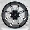RIN 20X10 6-114.3 R1 SPORT 8153 BLACK MACHINE FACE ET-24 CB66.1 