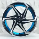 RIN 14X7 4-100/114.3 R1 SPORT 2021 BLACK MACHINE BLUE LINE ET0 CB73.1 