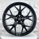 RIN 20X9.5 5-112 R1 SPORT FA717 MATTE BLACK MACHINE LIP ET38 CB66.6