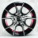 RIN 13X6 4-100/4-114.3 R1 SPORT QC5107 BLACK MACHINE FACE RED LINE ET30 CB73.1