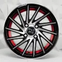 RIN 13X5.5 4-100 R1 SPORT 3333 BLACK MACHINE FACE RED LINE ET25 CB73.1