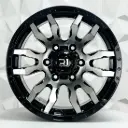 RIN 16X8 6-139.7 R1 SPORT D10625 GLOSS BLACK MACHINE FACE ET0 CB106.1