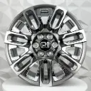 RIN 20X9 6-139.7 R1 SPORT TYH086 GUNMETAL MF INSERT CHROME ET28 CB78.1