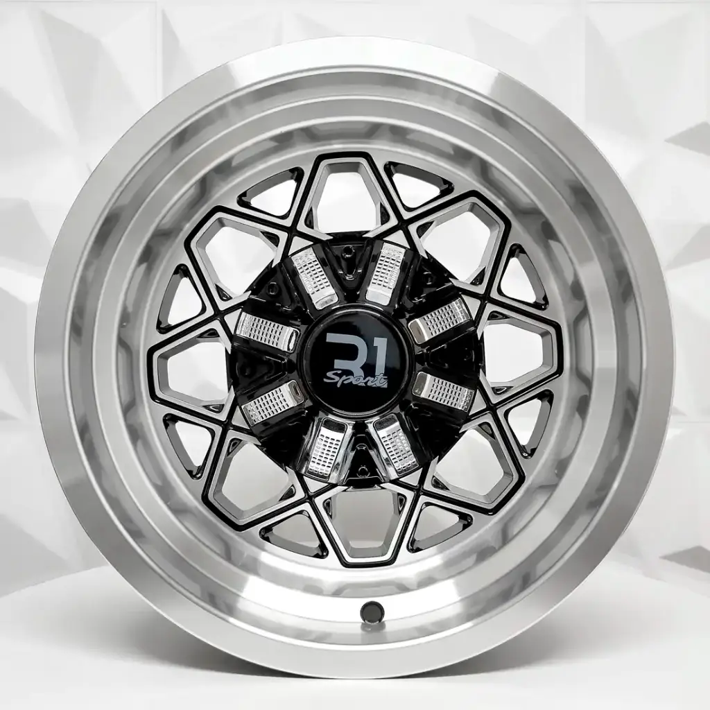 RIN 15X8 6-139.7 R1 SPORT JCW266 BLACK MACHINE FACE MACHINE LIP ET-10 CB110