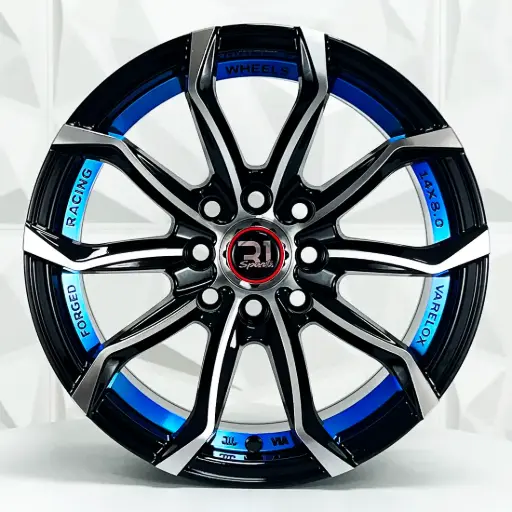 [136564] RIN 13X5.5 4-100/114.3 R1 SPORT 363 BLACK MACHINE FACE+BLUE UNDERCUT ET20 CB73.1 