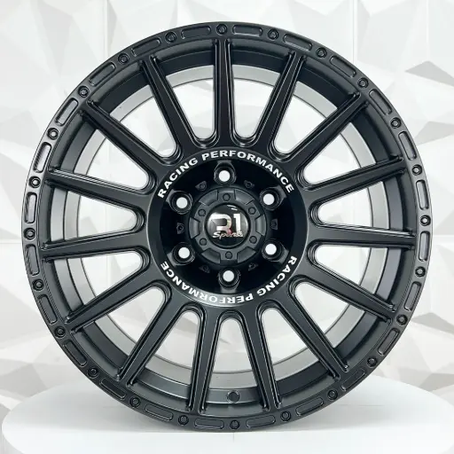 [188502] RIN 18X9 6-139.7 R1 SPORT FBX026 MATTE BLACK+MILLING LETTERS ET0 CB110